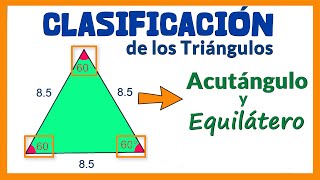 Clasificación de TRIÁNGULOS según sus lados y ángulos [upl. by Alekahs158]