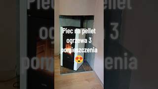 Piec na pellet z dystrybucją gorącego powietrza Cadel Cristal PLUS 9kW kominek fireplace piec [upl. by Kolodgie]