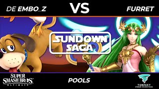 DE  emboz Duck Hunt vs Furret Palutena  Ultimate Pools  Sundown Saga 2024 [upl. by Jamnes]