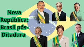 NOVA REPÚBLICA BRASIL PÓSDITADURA História 9° ano [upl. by Edahc]