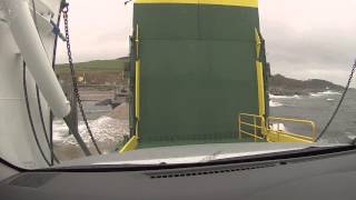 CalMac Lochinvar berthing at Claonaig on a rough day  ScotVlog 36 [upl. by Chandal]