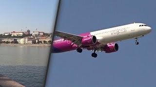 DOUBLE LOW PASS over the Danube  Wizz Air Airbus A321271NX  Foundation Day Airshow Budapest 2023 [upl. by Pfister]