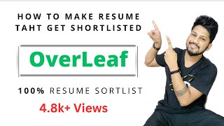 How to write an ATS Resume that gets SHORTLISTED 🔥 For Freshers amp Experienced People using overLeaf [upl. by Brice]