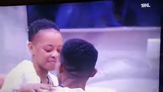 Libo and Mpho kiss on Big Brother Mzansi BBMzansi [upl. by Ayahsal]