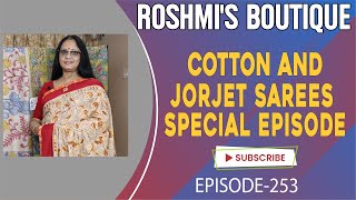 Roshmis Boutique  Epi 253  Cotton and Jorjet sarees  Best Boutique  Short [upl. by Assirol]