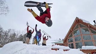 SNOWBOARDING IN OUR BACKYARD [upl. by Akvir]