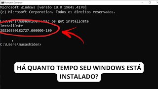 Como Descobrir A Data E A Hora De Instalação Do Seu Windows 1011 [upl. by Eydie849]