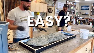 Easy Outdoor Concrete Coffee Table  Two Day Coffee Table Build [upl. by Gerdeen]