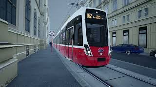 TramSim Vienna U2Z Bösendorfer Straße  Schottenring Flexity [upl. by Hadihsar108]