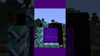 how to build a Minecraft nether portal makeover with cyan Glazed Terracotta shortsviralminecraft [upl. by Yorgo]