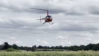 Aweinspiring Robinson R44 Landing Footage [upl. by Cirdla264]