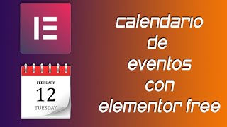 ✅ Calendario de eventos con Elementor Free y the events calendar [upl. by Jaunita]