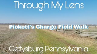 Picketts Charge Field Walk Gettysburg Pennsylvania [upl. by Nonnaer]