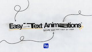 Easy Text Animations in After Effects Tutorial [upl. by Laval]