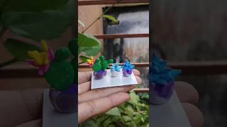 diy mini plant with super clayart claycraft clayworks youtubeshorts [upl. by Ileyan]