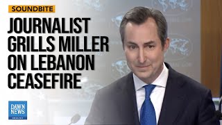 Journalist Grills Miller on Lebanon Ceasefire  Dawn News English [upl. by Atsahs]