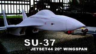 Jetset44 Su37 Park Jet 20quot Span [upl. by Ellered792]