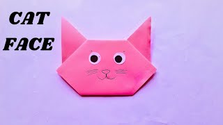 Origami Cat Face  DIY Paper Crafts  Easy Origami Cat  K amp S Paper Crafts Studio [upl. by Eng]