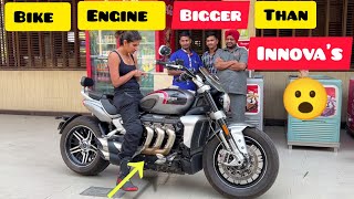 Worlds BIGGEST motorcycle engine Triumph Rocket 3GT [upl. by Haonam]