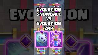 Evolution Snowball ❄️VS Evolution Zap ⚡️ clashroyale shorts CozyClashmas [upl. by Sedda]