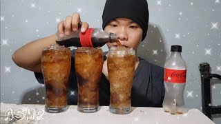 ASMR drinks COCACOLA with ice cool and refreshing  NO TALKING [upl. by Edveh325]