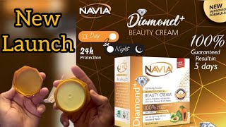 New Navia Diamond Beauty Cream Review  Day amp Night Cream  Price in Pakistan [upl. by Anneehs]