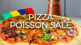 Pizza Poisson Salé  Mauritian Style Cured Fish Pizza 🇲🇺 [upl. by Thetisa]