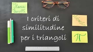 I criteri di similitudine dei triangoli [upl. by Petey]