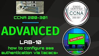 how to enable aaa authentication list and tacacs  server lab 10 [upl. by Hammad]