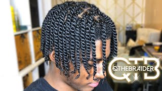 QTHEBRAIDER HOW TO Double Strand Twist Male Edition [upl. by Reiniar482]