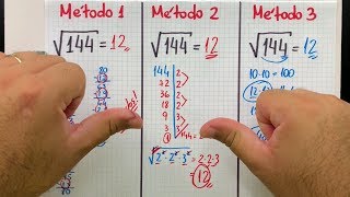 ⚠️ Como Calcular RAIZ QUADRADA de 3 Modos Diferentes [upl. by Stanly]