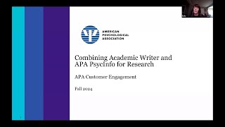 Combining Academic Writer and APA PsycInfo for Research [upl. by Aydan]