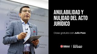 Anulabilidad y nulidad del acto jurídico por Julio Pozo  Aula Virtual LP [upl. by High]