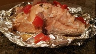 Grilling SALMON in Foil  Individual Packets of Salmon  Seafood Recipes [upl. by Wera]