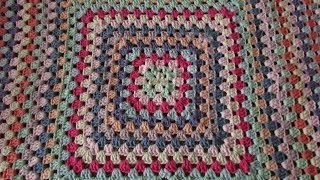 VERY EASY crochet granny square blanket  never ending crochet granny square baby blanket [upl. by Aleuname]