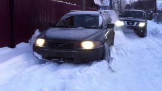 Volvo xc70 snow off road [upl. by Stovall]