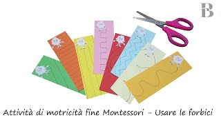 Attività di motricità fine Montessori  Usare le forbici [upl. by Takeshi]