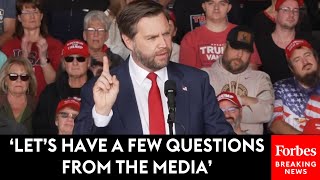 FULL EVENT JD Vance Takes Questions From Reporters Speaks To Supporters At Wisconsin Rally [upl. by Ecinrahs]