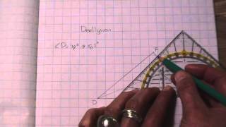 Wiskunde deellijnen in een driehoek tekenen [upl. by Filippa]