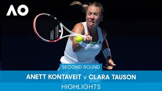 Anett Kontaveit v Clara Tauson Highlights 2R  Australian Open 2022 [upl. by Hammad]