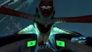 Reaper leviathan attack in Subnatica I’m in creative [upl. by Frodina797]