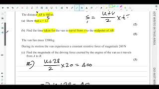 QNO3 Motion of a particle along straightline Forces and Friction [upl. by Schwenk]