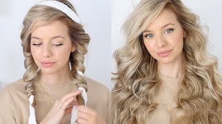 The BEST Heatless Overnight Curls Tutorial 💕 Robe Curls [upl. by Millicent]