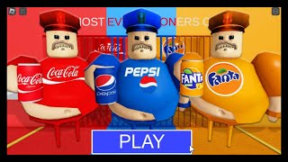 LIVE COCACOLA BARRY Vs PEPSI BARRY Vs FANTA BARRY in BARRYS PRISON RUN New Scary Obbyquot [upl. by Aihtniroc]