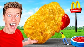 World’s Largest McDonalds Chicken Nugget Official World Record  7 GIANT Fast Food SECRET Items [upl. by Jacoby]