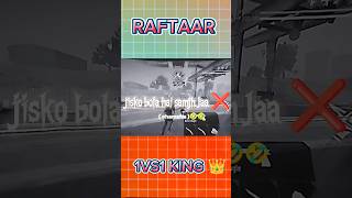 1vs1 king 👑 Raftaar 😱 OMG 😱 freefire short tranding gnfflive [upl. by Stoops]