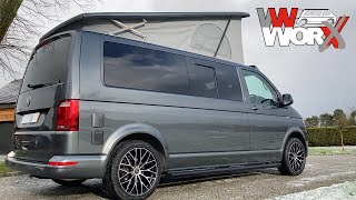 VW Worx LWB T6 Luxury Custom Camper Conversion [upl. by Anahpets]