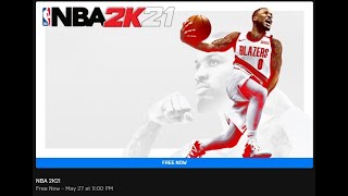 How to get and install free NBA 2K21 from Epic Games Store  NBA 2K21 [upl. by Magnuson]