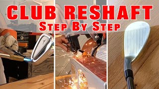 GOLF CLUB BUILD  How to reshaft your irons Step by Step [upl. by Mordy440]