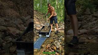 Real Gold Found  Improved Gold Panning in a Mountain Stream GoldPanning RealGold [upl. by Kuo]